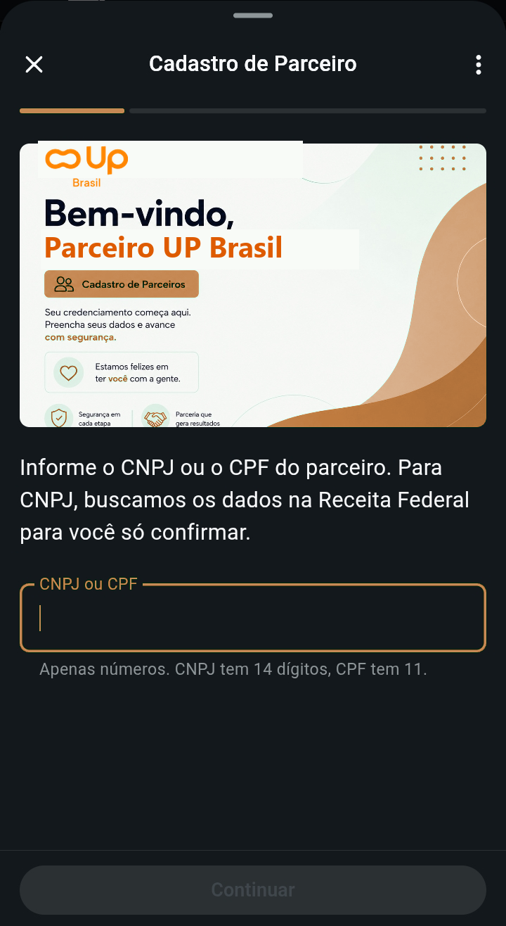 WhatsApp cadastro de corban UP Brasil