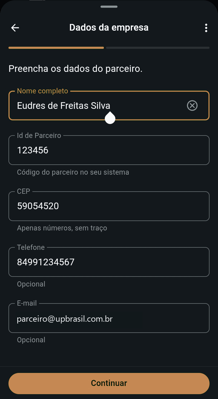 WhatsApp dados da empresa
